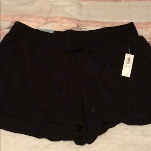 Black flowy shorts